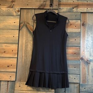 ZYIA Black classic clubglhouse Dress with Pleated Skirt